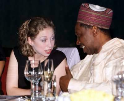 Chelsea Clinton gets drunk with an African man