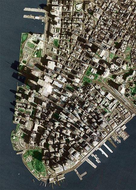 Downtown New York City photo made by Russian Spy Satellite
