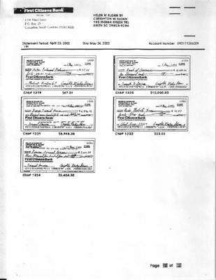 First Citizens Bank statement