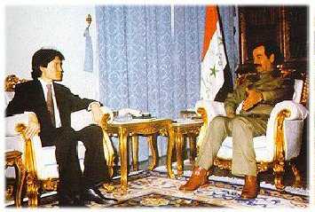 Kirsan Ilyumzhinov meets with Saddam Hussein
